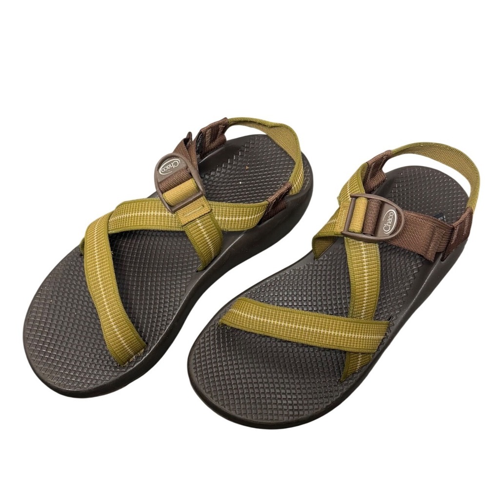 Chaco Z/1 Classic Mens Sandals Size 10 Green Brown Vibram Sole Made in USA